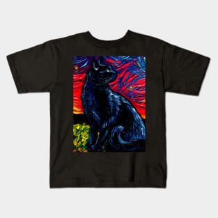 Black Cat Night 2 VERSION 2 Kids T-Shirt